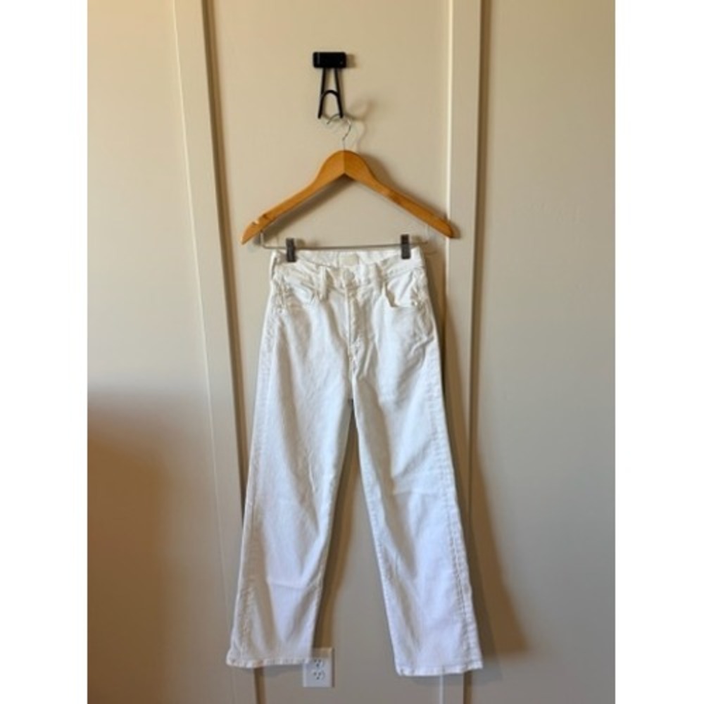 Mother The Rambler Zip Ankle Jeans White Fairest Of Them All Size 24